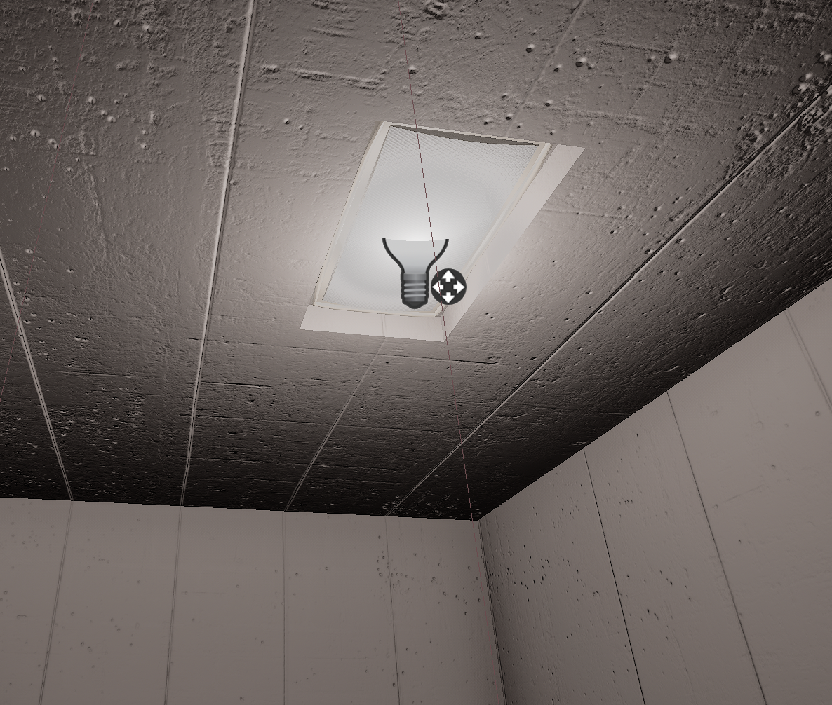 A rectangular light set into the ceiling... like a normal light.